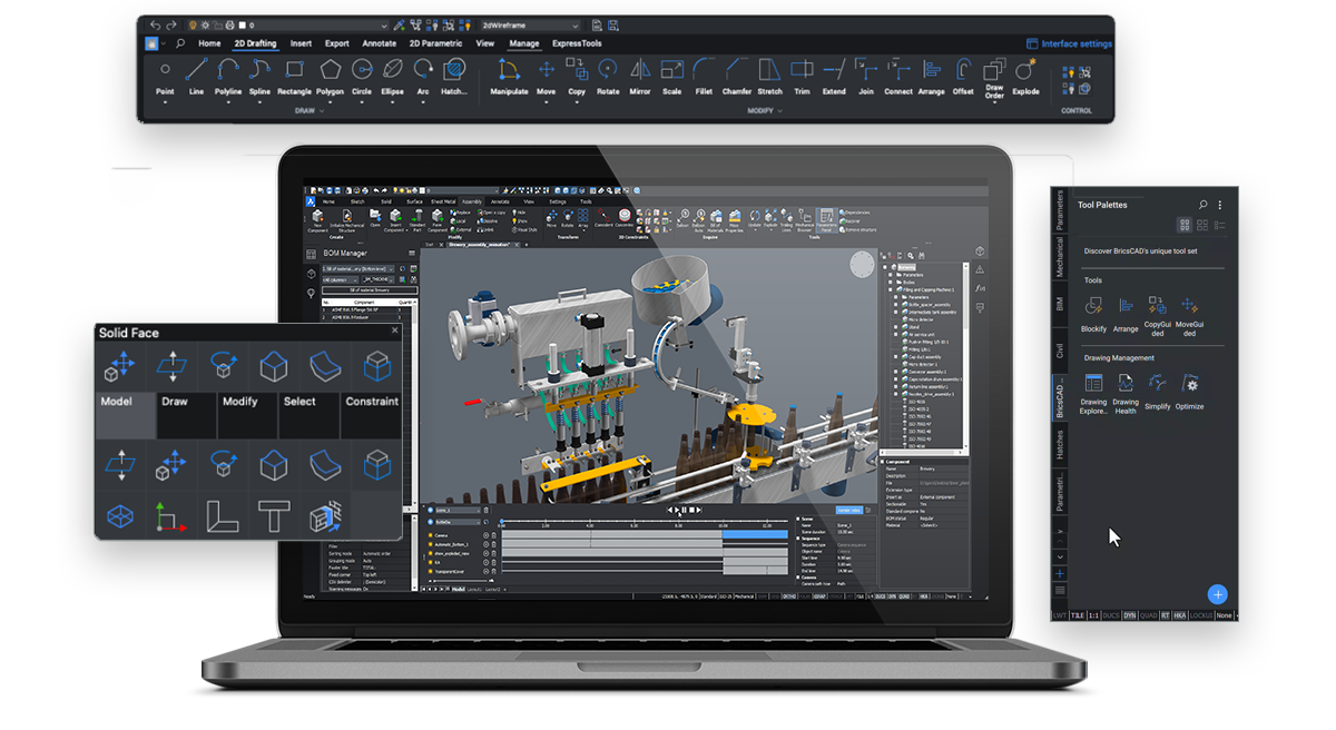BricsCAD Mechanical laptop header