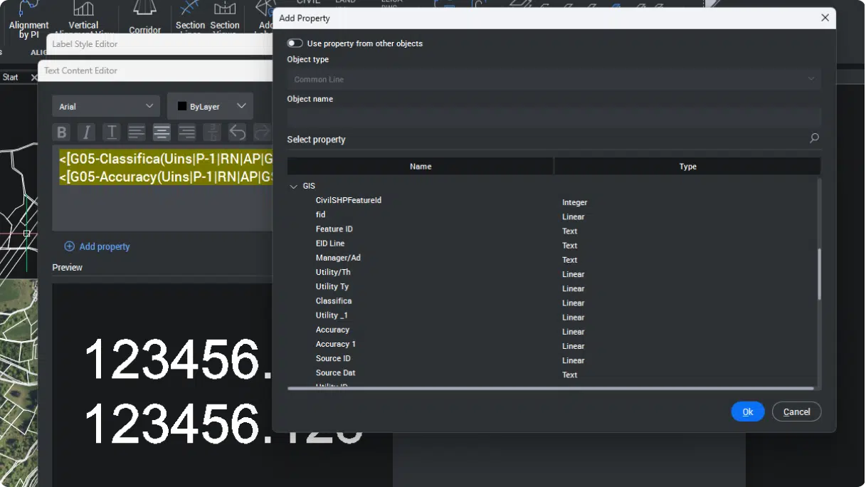 Civil_Label_Support_for_GIS_data