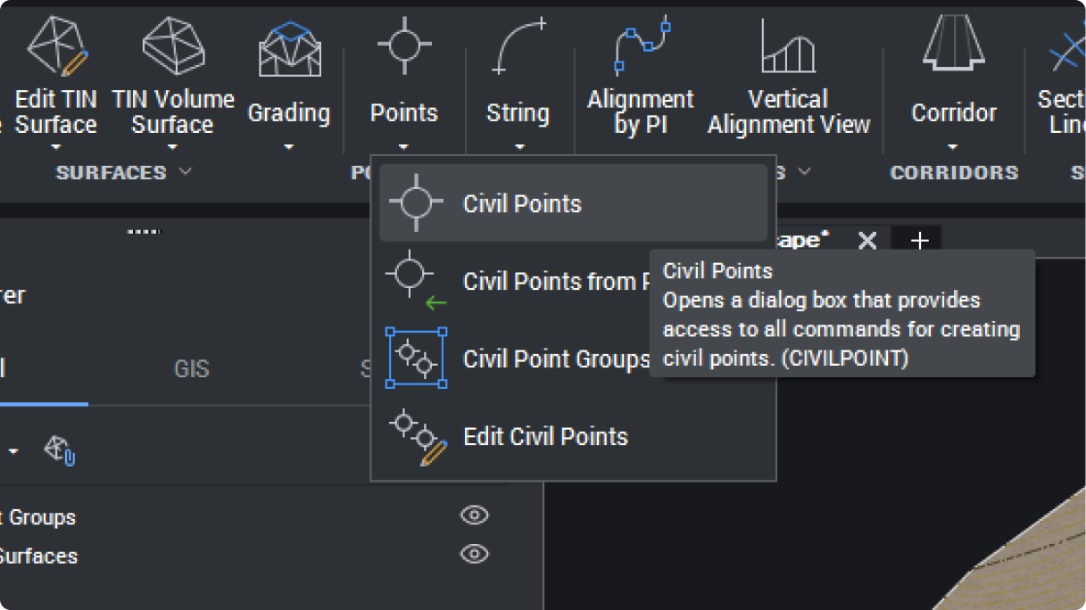 Civil_Points_creation